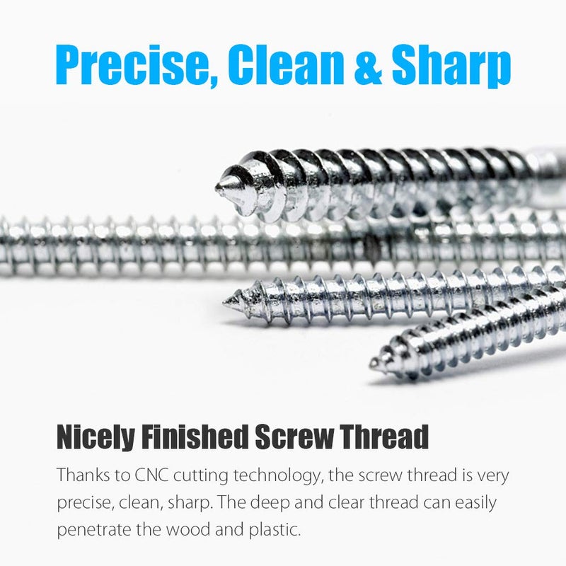 CASAON 570Pcs Self Tapping Screws Assortment Set  M3/M4/M5/M6 304 Stainless Steel Sheet Metal Screws Kit  Phillips Drive Wood Screw Assortment 570pcs (285pcs Round Head and 285pcs Flat Head) - Image 4
